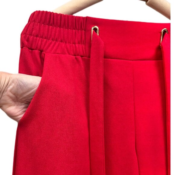 Wearever Wide Leg Pants Elastic Back High Waist Straight Drawstring Flowy Large - Picture 2 of 9